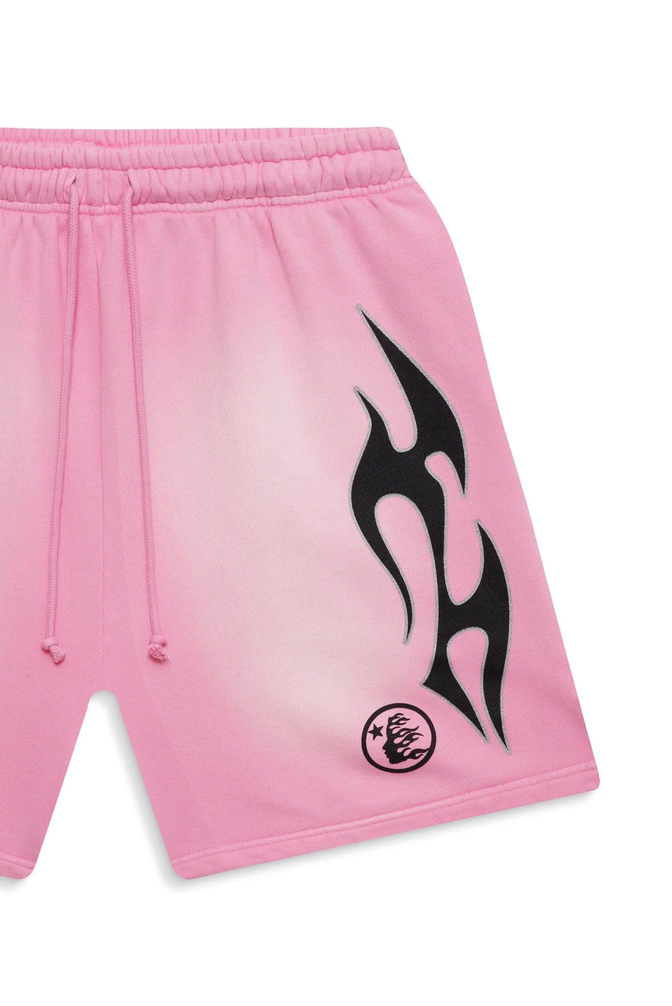 Hellstar Sports Flame Shorts Pink (Valentine's Day) - Lucid Soles