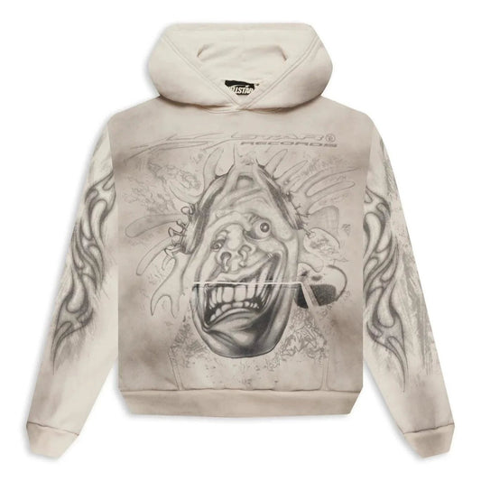 Hellstar HStar Records Hoodie White - Lucid Soles