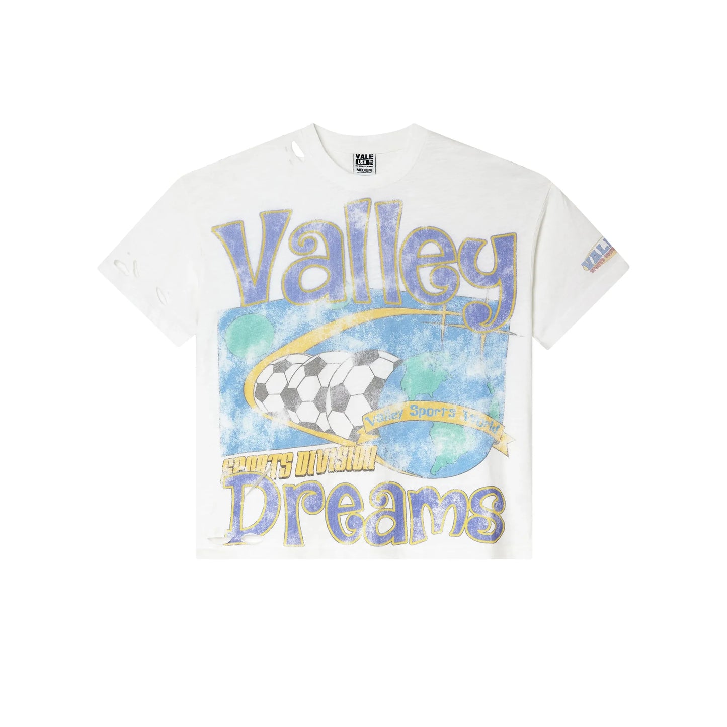 Vale Forever FUTBALL TEE [WHITE] - Lucid Soles