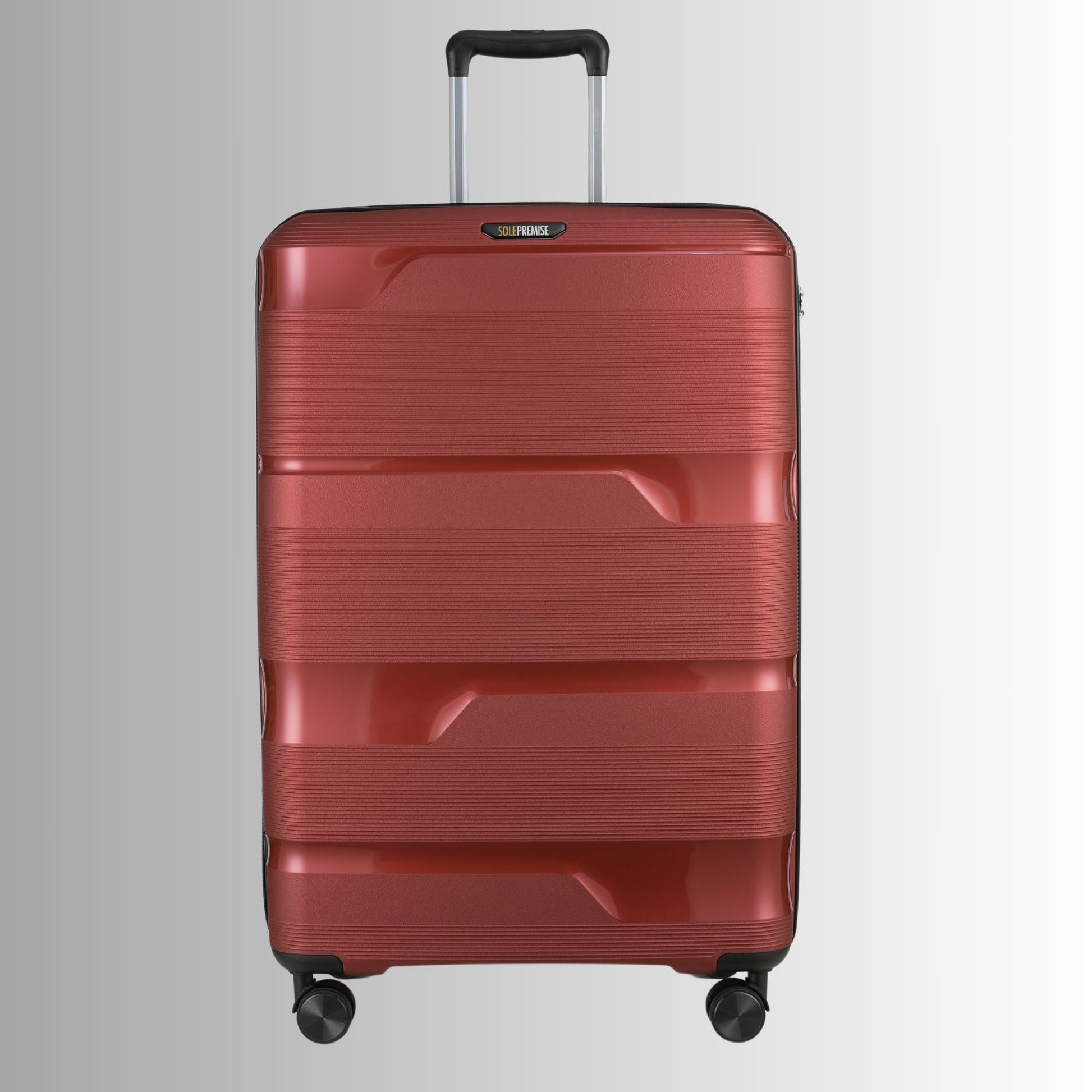 28 - inch Red Hardcase Roller Luggage with 360° Wheels & TSA Lock - Lucid Soles