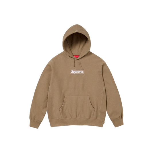 Supreme Box Logo Hooded Sweatshirt Brown FW23 - Lucid Soles