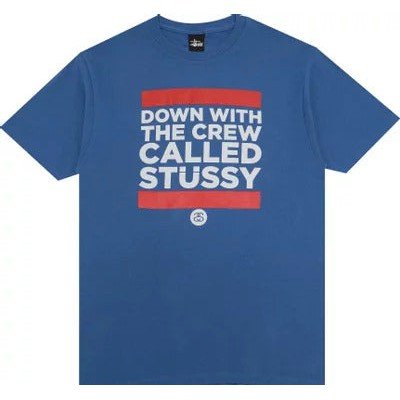 Stussy Down With The Crew Tee 'Royal Blue' - Lucid Soles