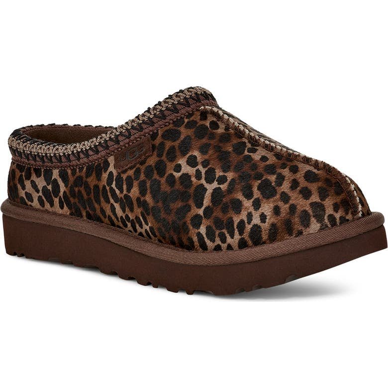 UGG Tasman Slipper Caspian Leopard Print Burnt Cedar (Women's) - Lucid Soles