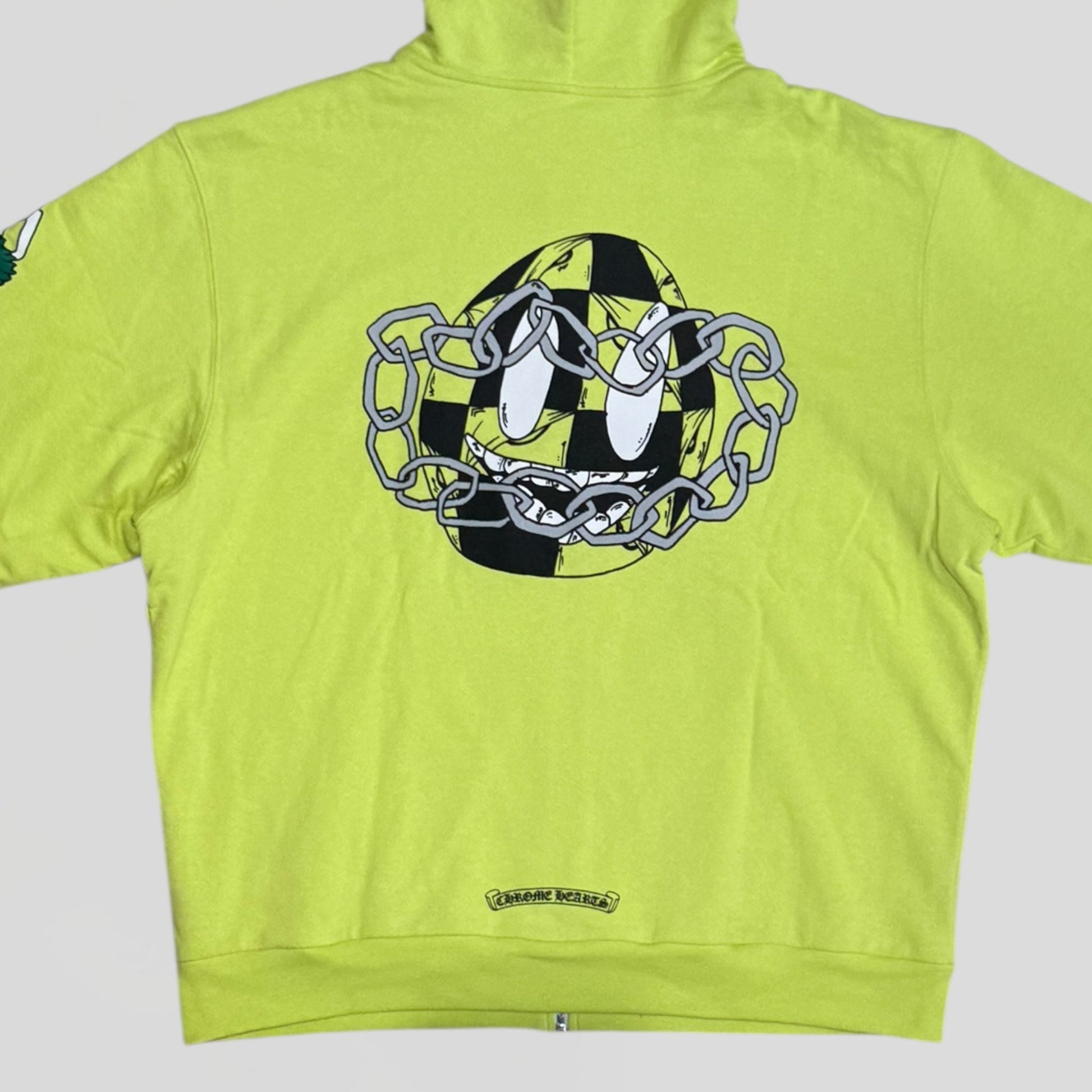 CHROME HEARTS MATTY BOY LINK ZIP UP THERMAL HOODIE (GREEN) - Lucid Soles