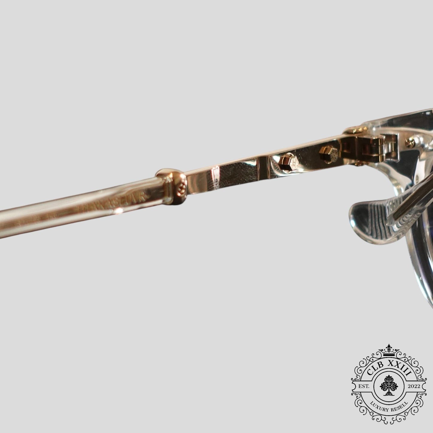 Chrome Hearts Tittansluvr Glasses in Clear/Gold - Lucid Soles