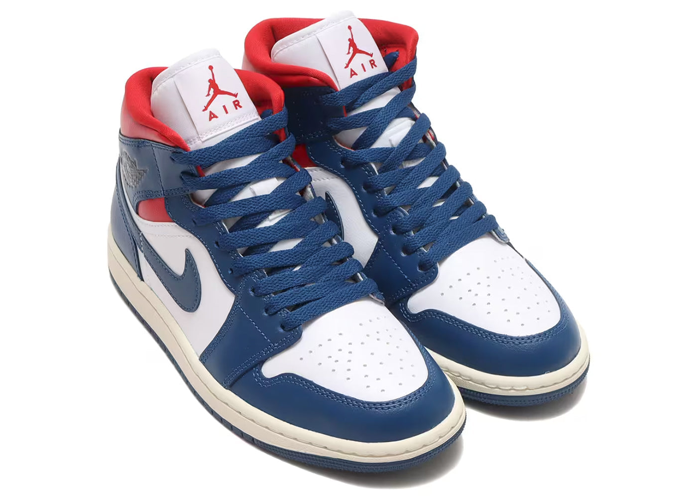 Air Jordan 1 Mid French Blue Gym Red