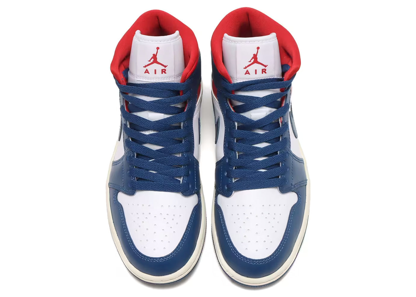 Air Jordan 1 Mid French Blue Gym Red