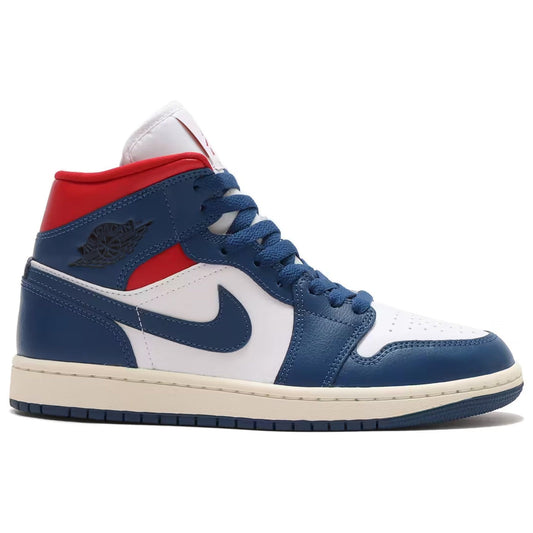Air Jordan 1 Mid French Blue Gym Red