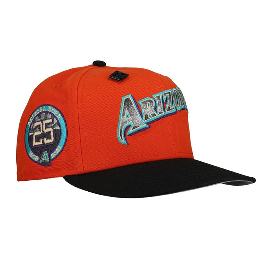 Arizona Diamondbacks 25th Anniversary Orange Gradient Metallic 59Fifty Fitted Hat - Lucid Soles