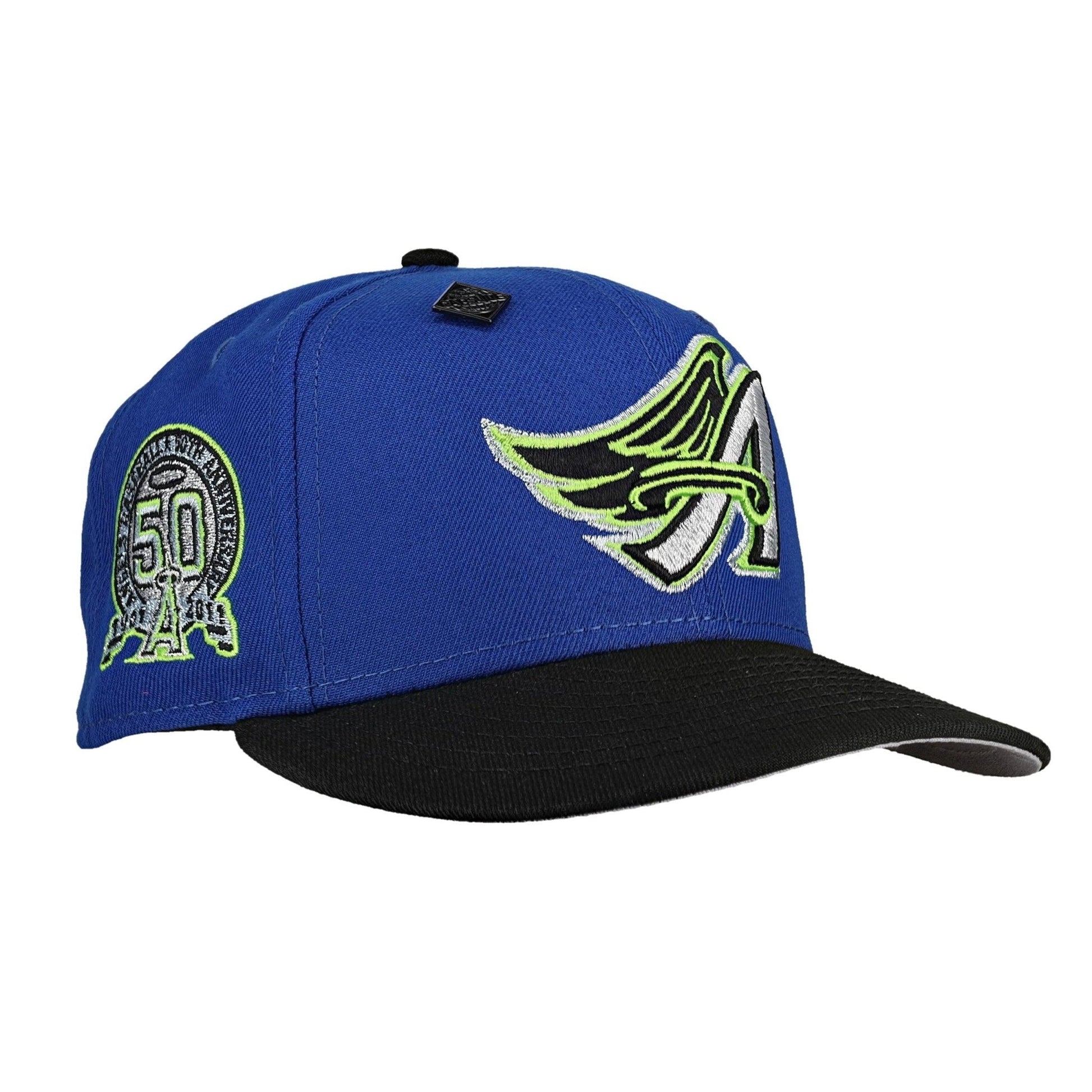 Anaheim Angels 50th Season Metallic Lime 59Fifty Fitted Hat - Lucid Soles