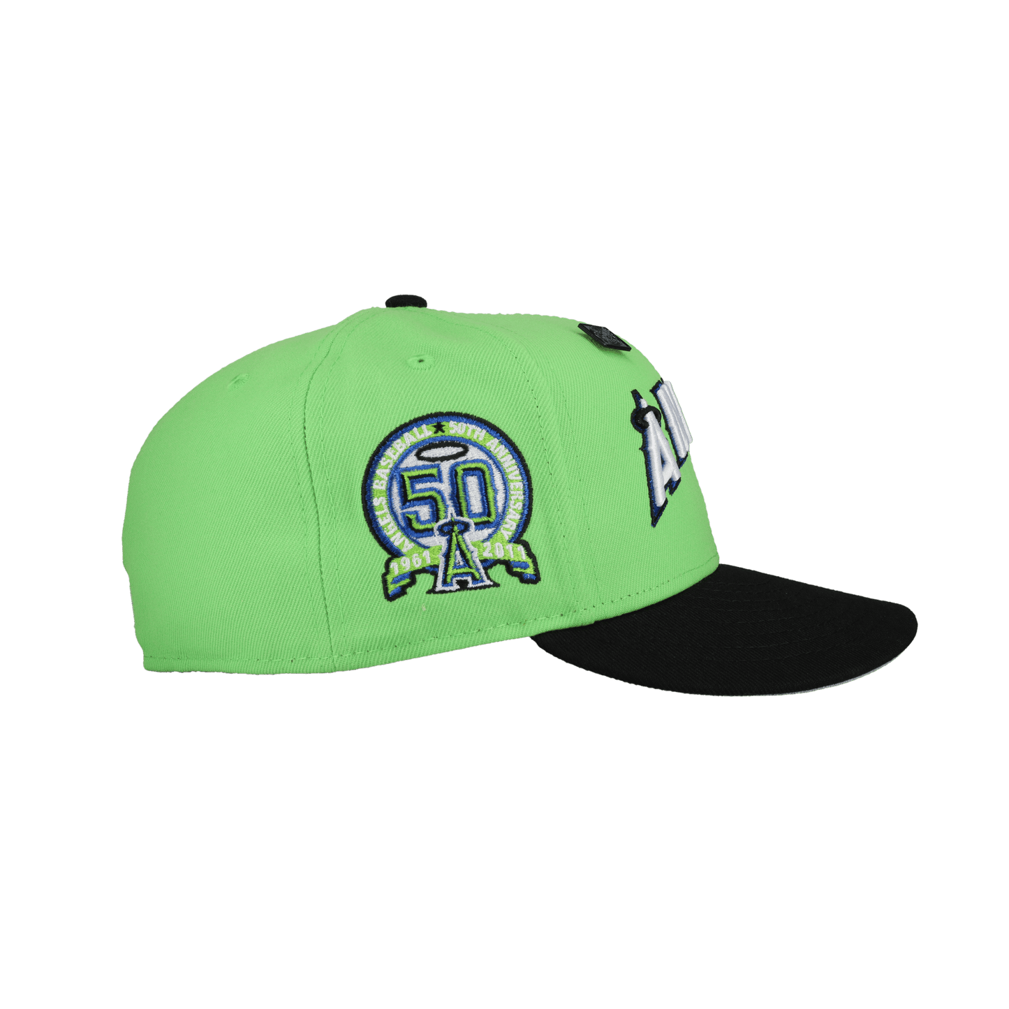 Anaheim Angels 50th Anniversary Lime 59Fifty Fitted Hat - Lucid Soles