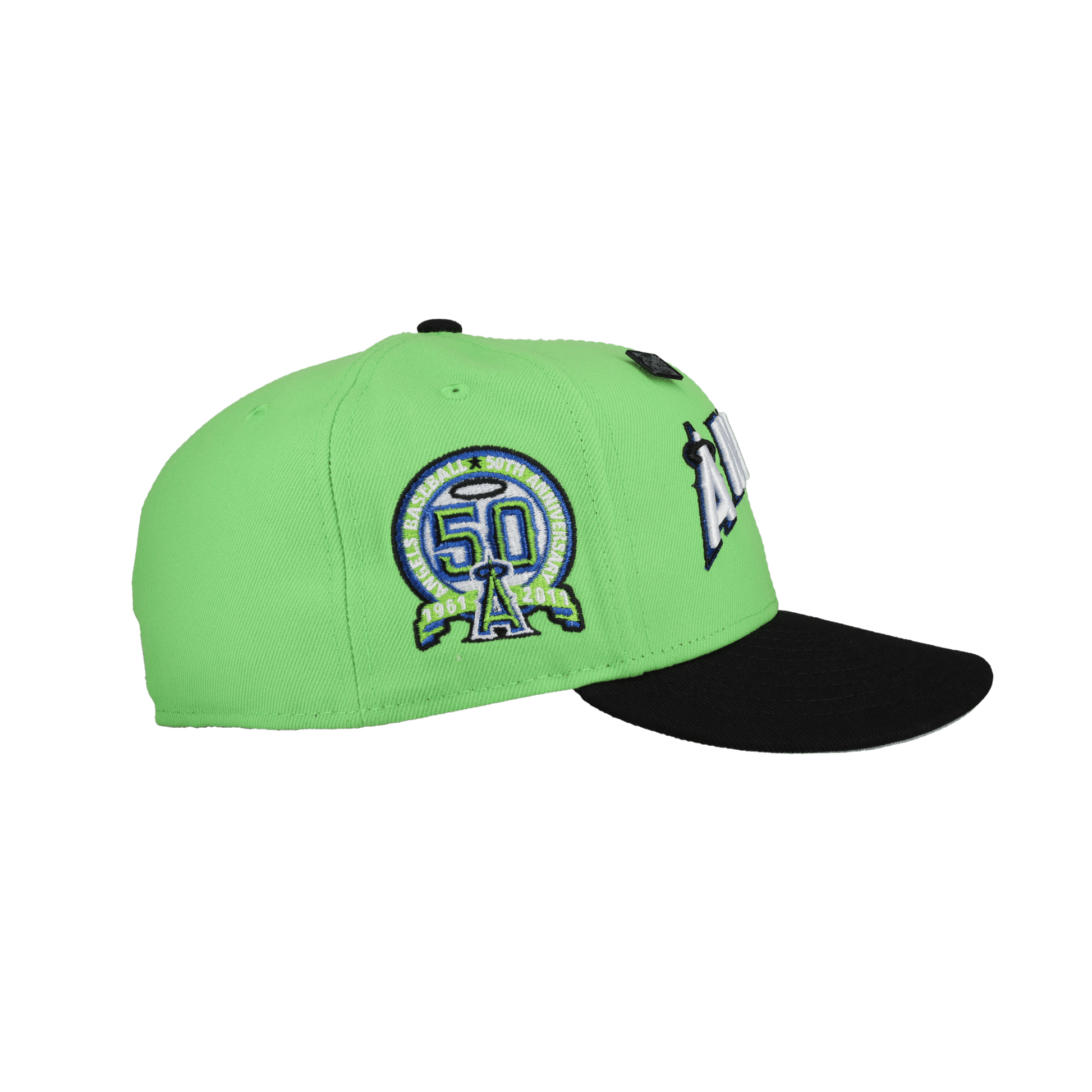 Anaheim Angels 50th Anniversary Lime 59Fifty Fitted Hat - Lucid Soles