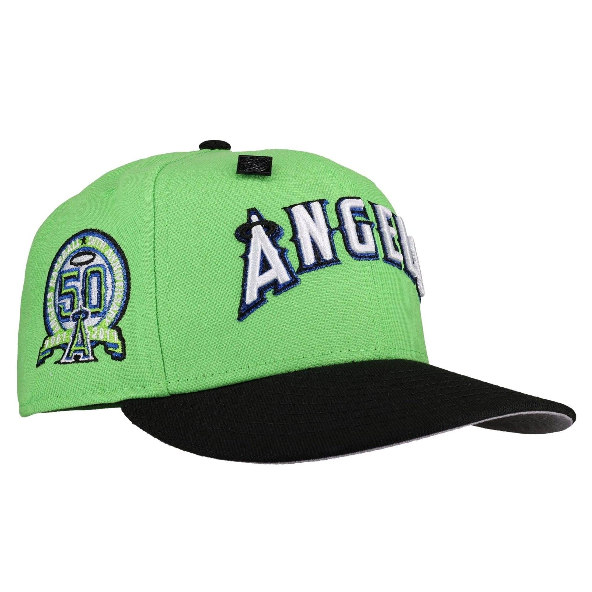 Anaheim Angels 50th Anniversary Lime 59Fifty Fitted Hat - Lucid Soles