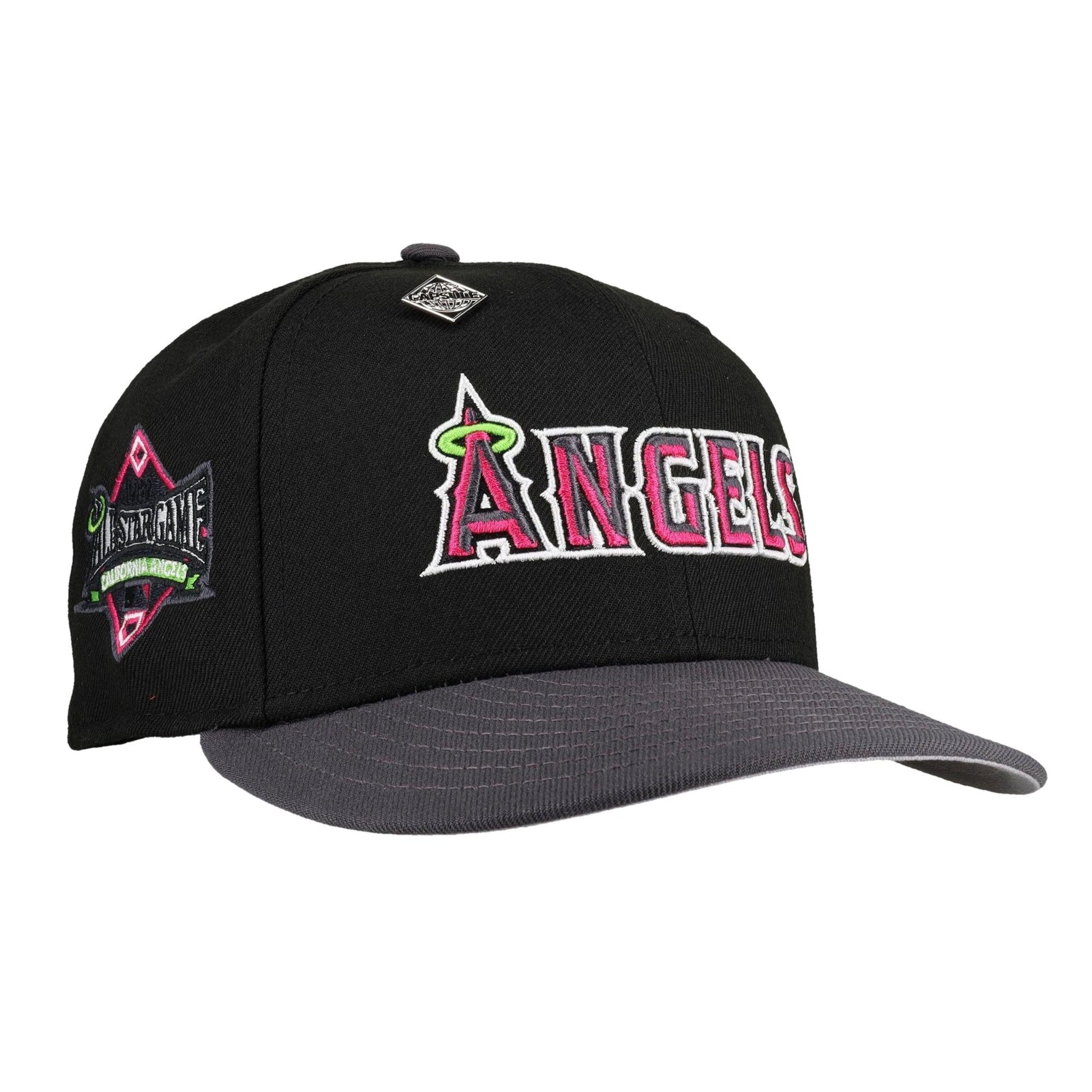 Anaheim Angels 1989 All Star Game Script Graphite/Black 59Fifty Fitted Hat - Lucid Soles