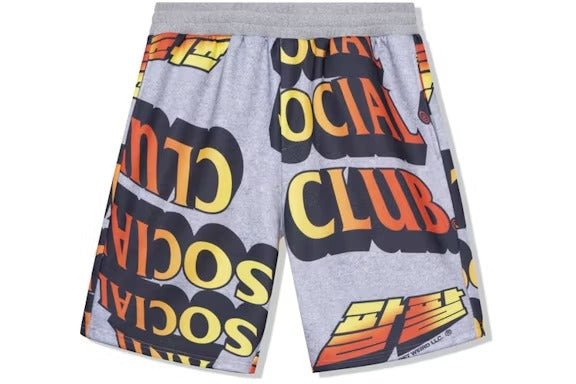 Anti Social Social Club Whisped Terry Fleece Shorts Grey - Lucid Soles