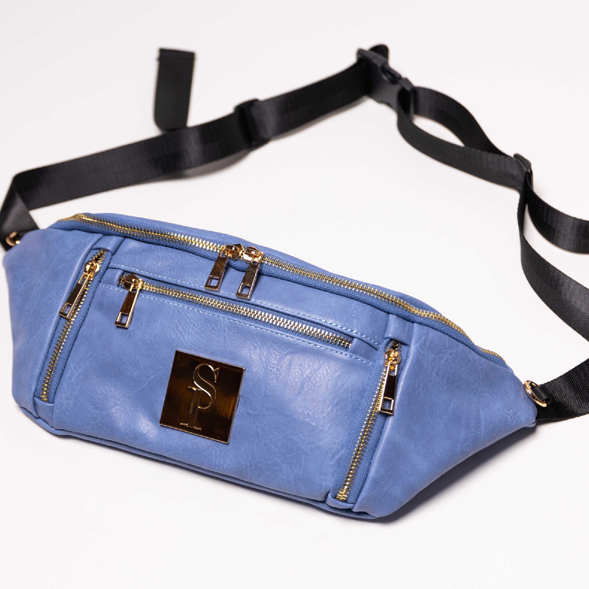 Baby Blue Leather Sling Bag - Lucid Soles