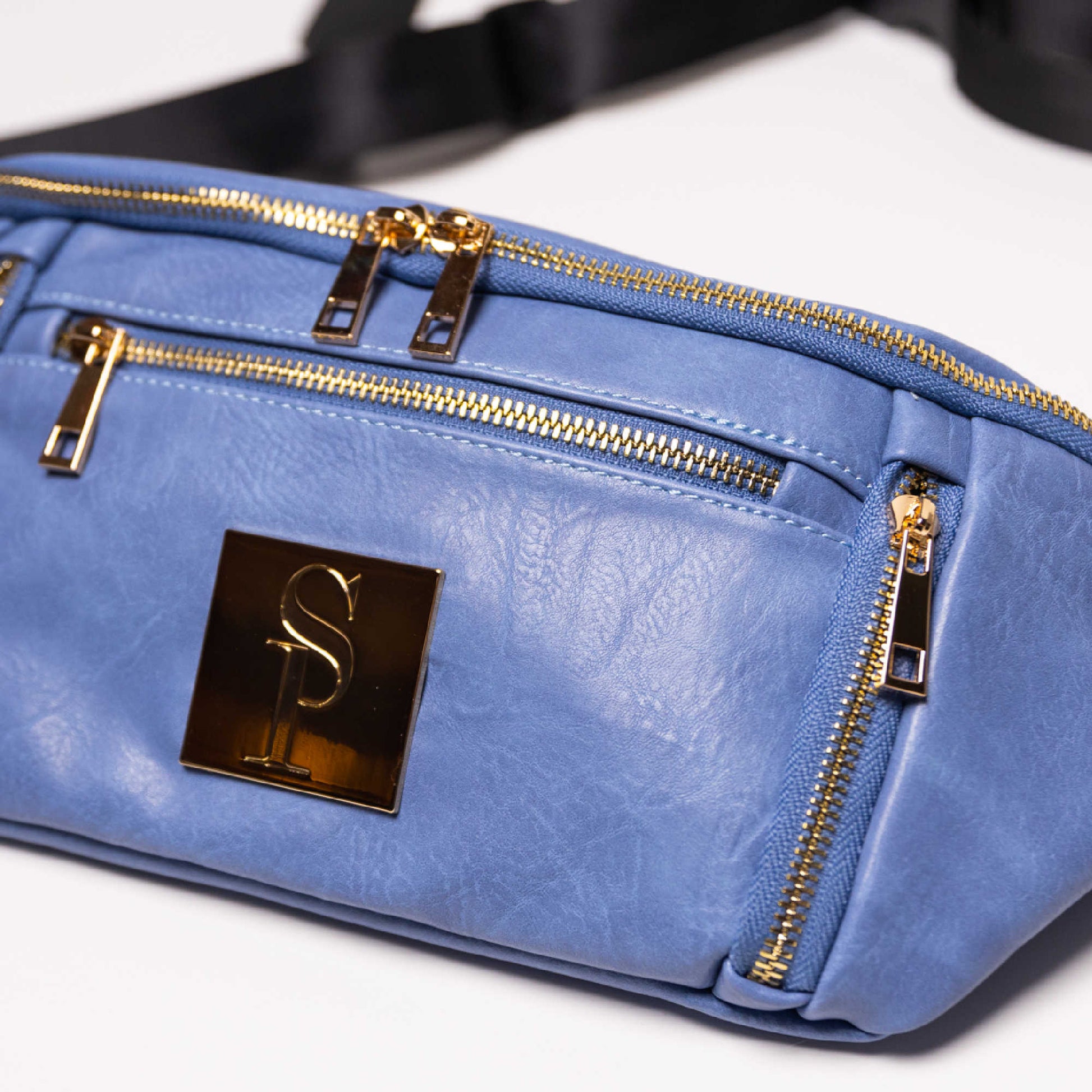 Baby Blue Leather Sling Bag - Lucid Soles