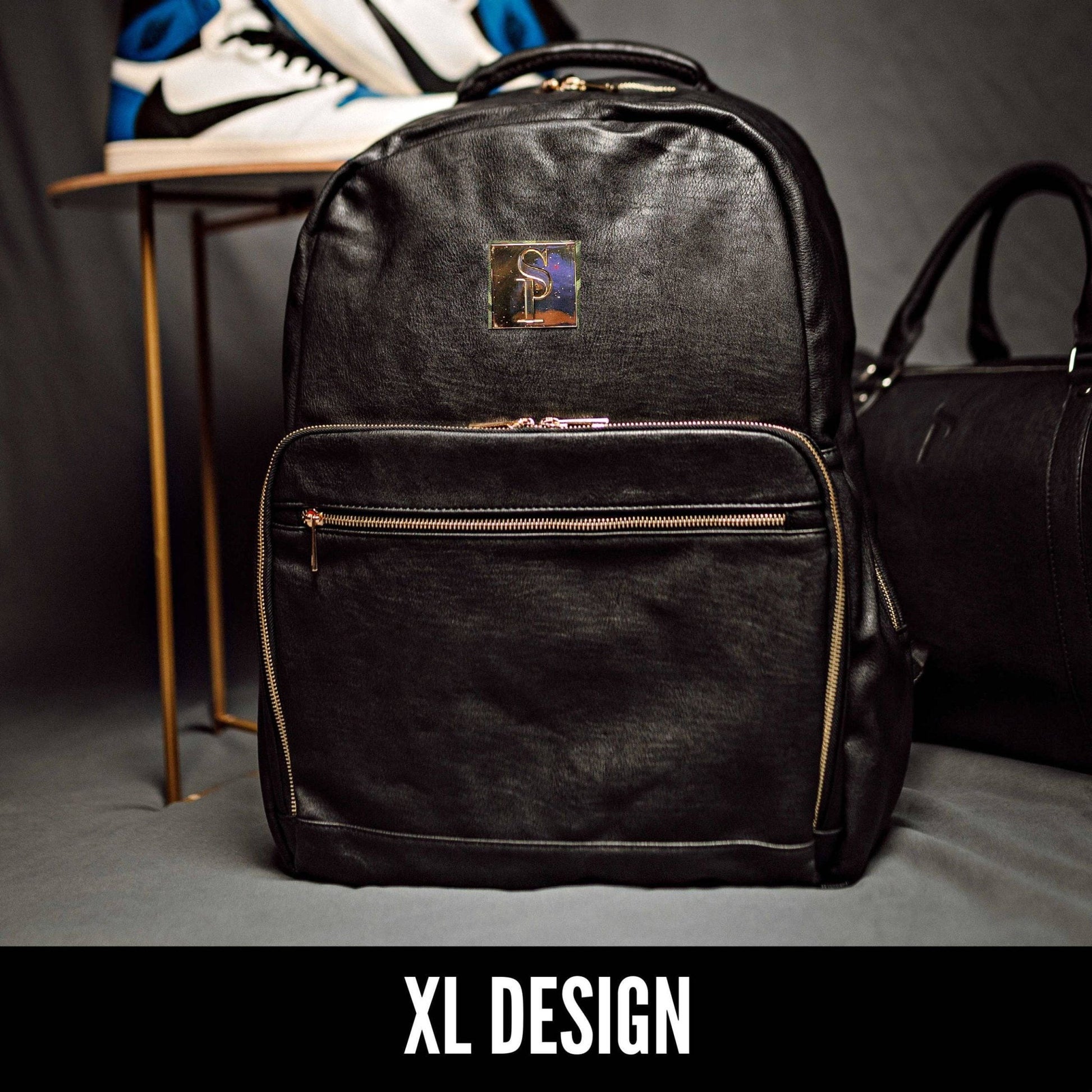 Black Leather Daily Commuter Bag XL - Lucid Soles