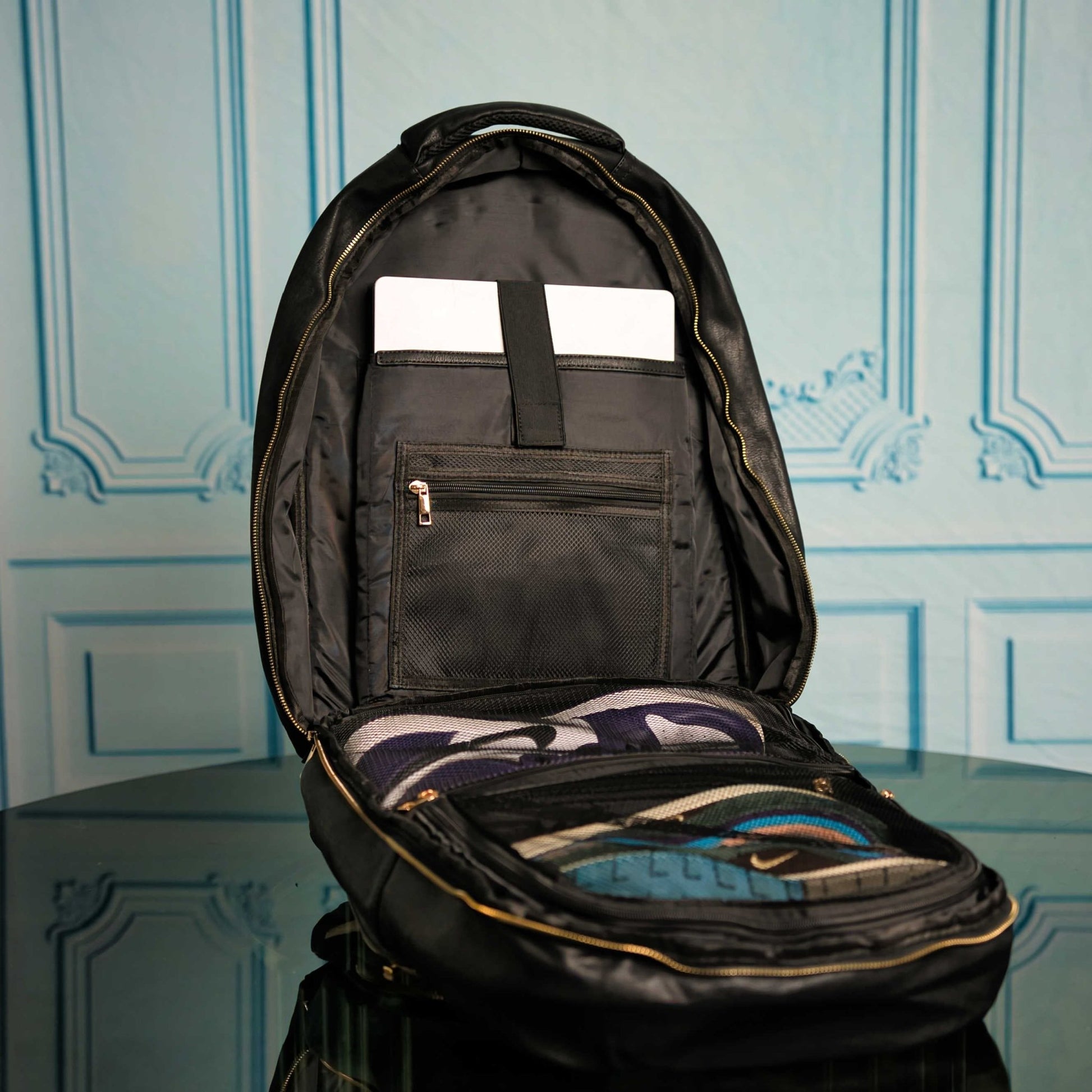 Black Leather Commuter Bag - Lucid Soles