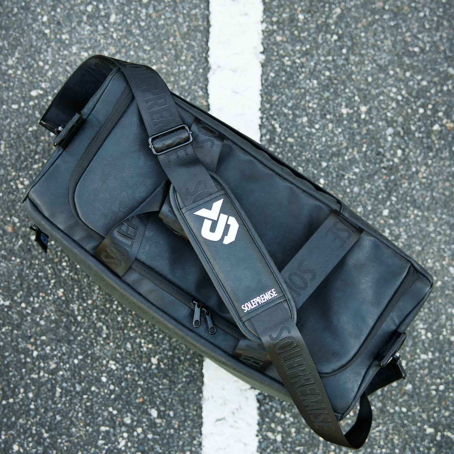 Black Leather Sneaker Duffle - Lucid Soles