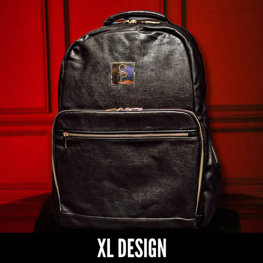 Black Leather Daily Commuter Bag XL - Lucid Soles