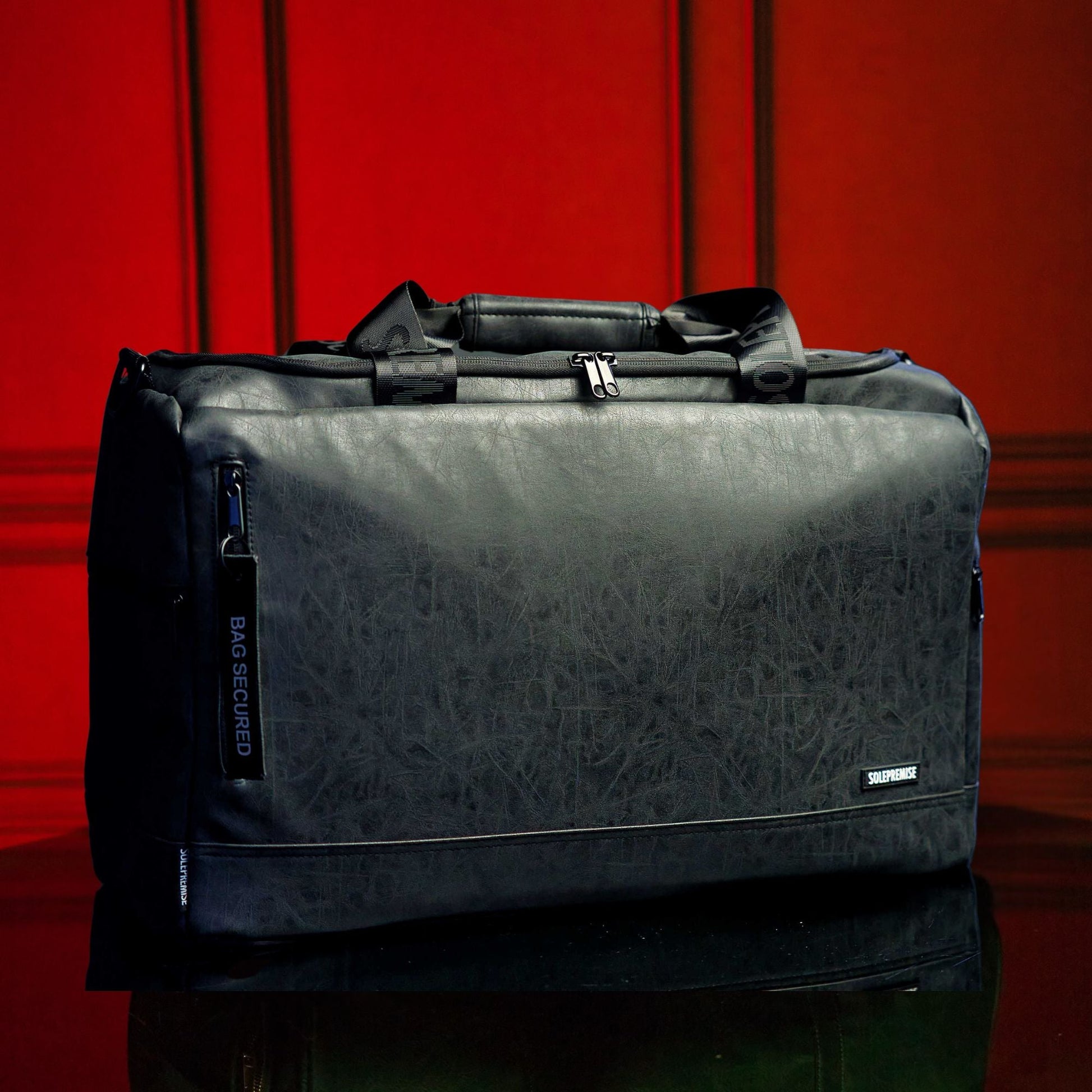 Black Leather Sneaker Duffle - Lucid Soles