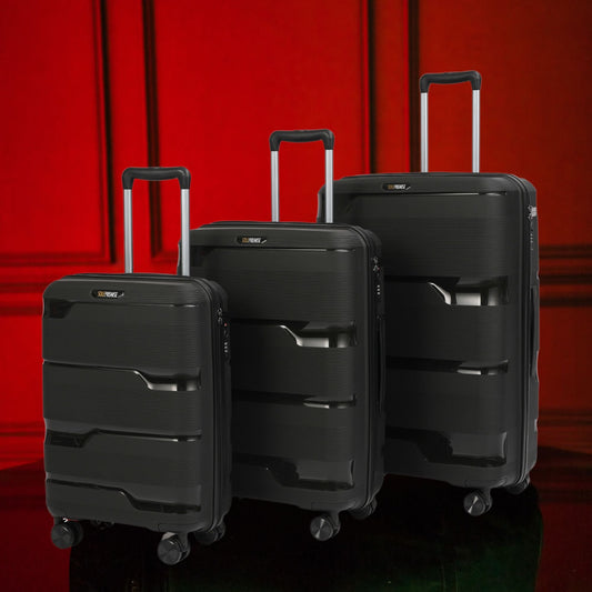 Black Hardcase Roller Luggage Set (28', 24' and 20') - Lucid Soles