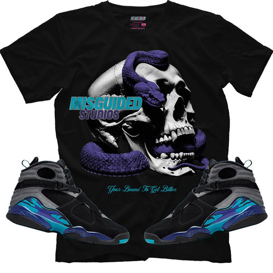 Bound To Get Bitten (Air Jordan 8 Aqua) T-Shirt - Lucid Soles