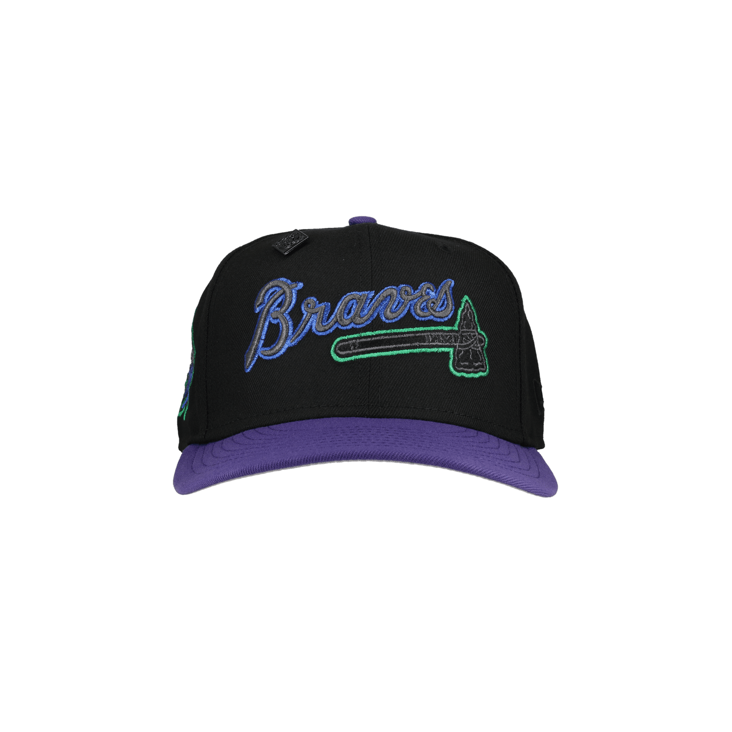 Atlanta Braves 1999 World Series Black/Purple Metallic 59Fifty Fitted Hat - Lucid Soles