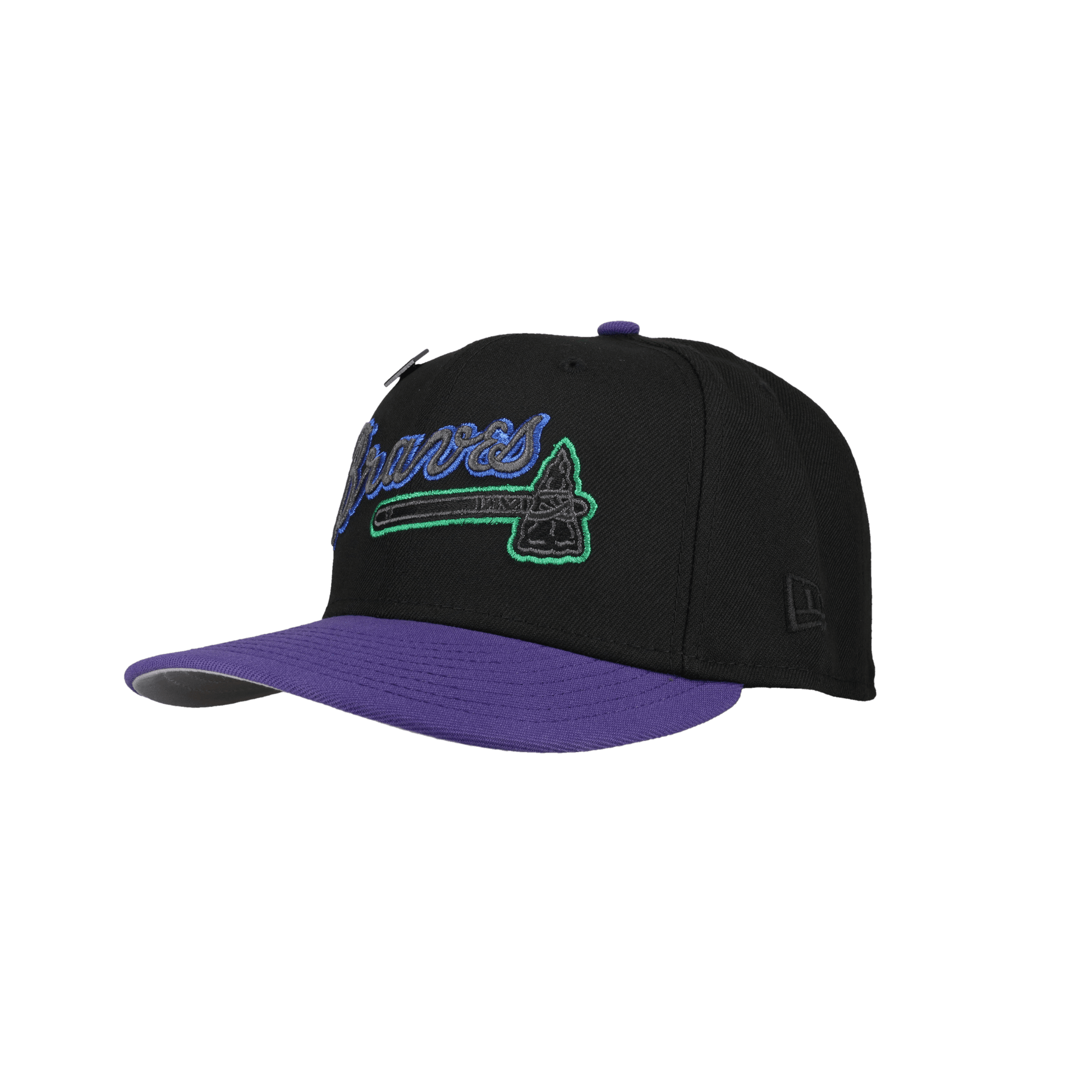Atlanta Braves 1999 World Series Black/Purple Metallic 59Fifty Fitted Hat - Lucid Soles