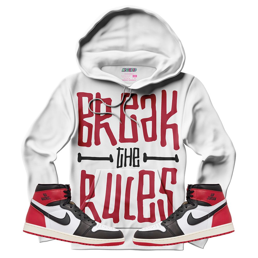 Break The Rules (Air Jordan 1 High OG Black Toe Reimagined) Hoodie - Lucid Soles