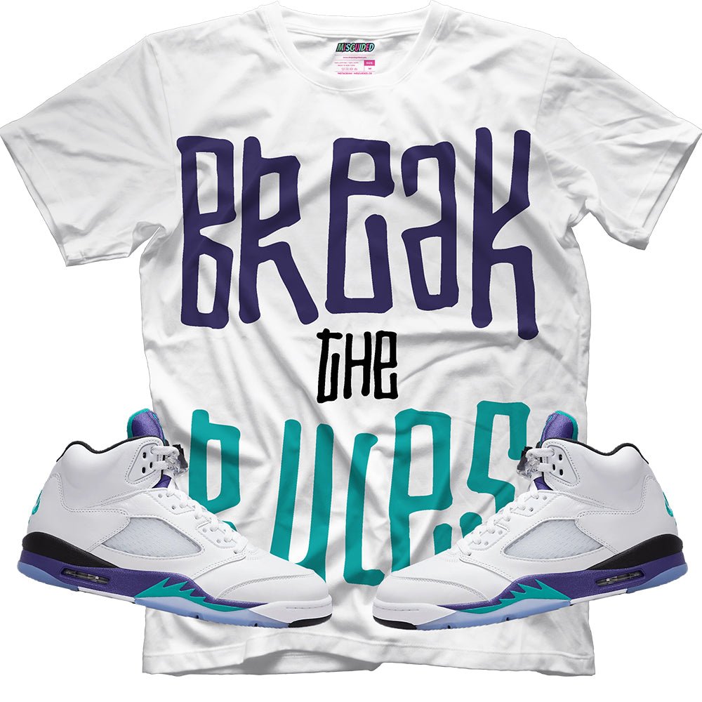 Break The Rules (Air Jordan 5 Grape) T-Shirt - Lucid Soles