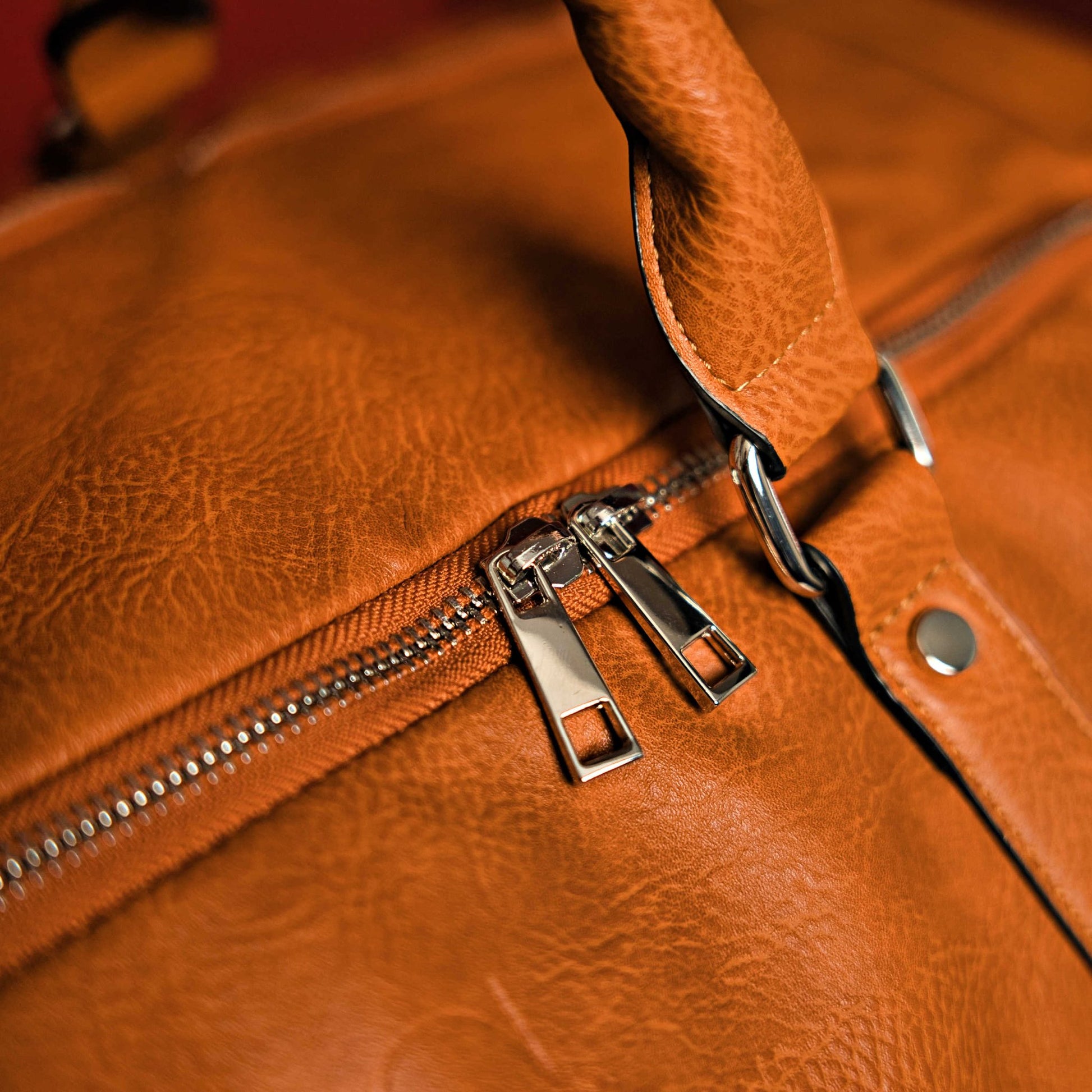 Brown Tumbled Leather 2 Bag Set (Commuter Backpack and Duffle Bag) - Lucid Soles