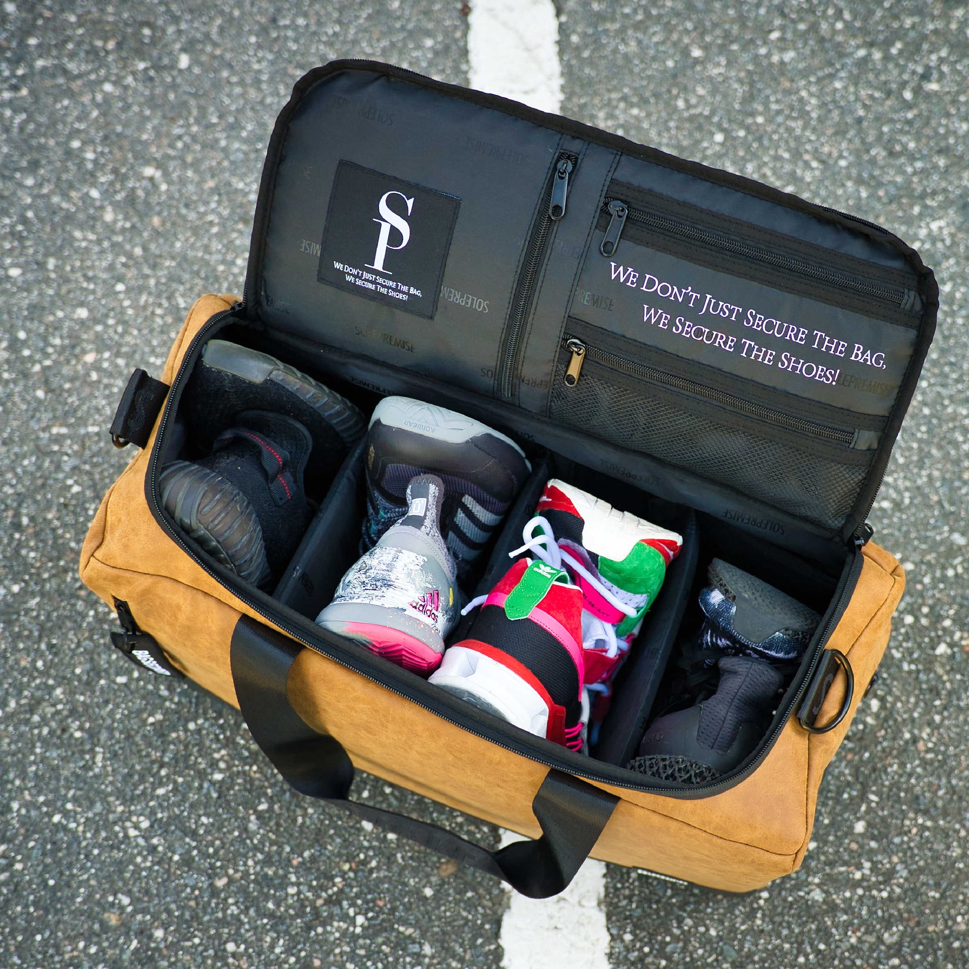 Brown Leather Sneaker Duffle - Lucid Soles