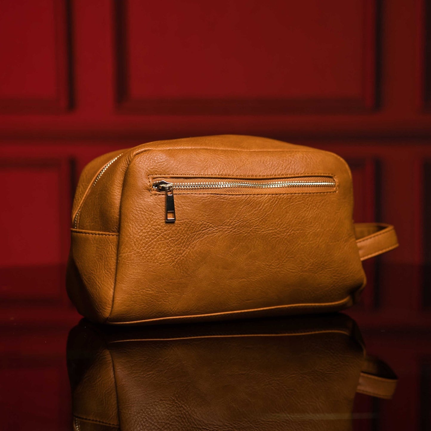 Brown Leather Toiletry Bag - Lucid Soles
