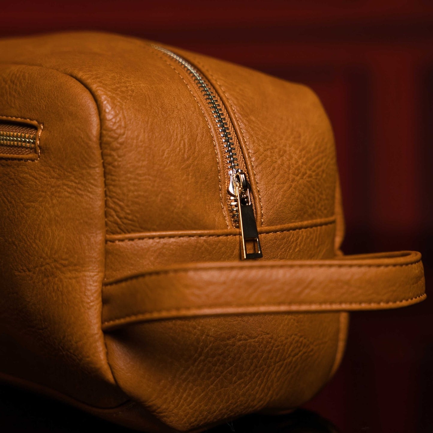 Brown Leather Toiletry Bag - Lucid Soles