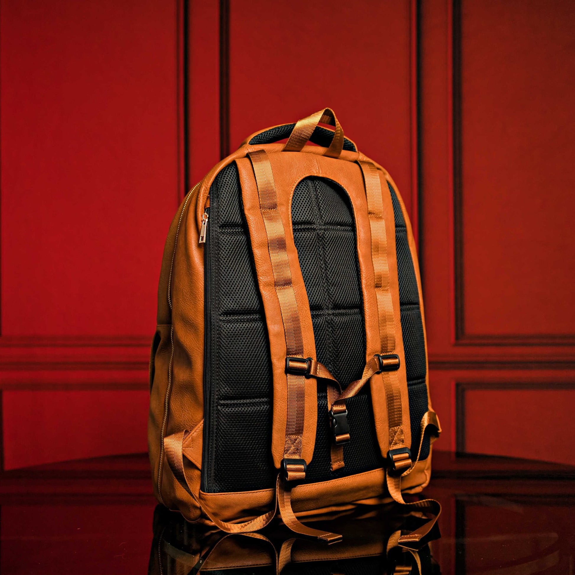 Brown Leather Roller Carry - on Set - Lucid Soles