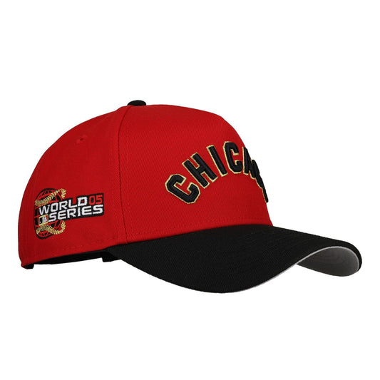 Chicago White Sox 9Forty A Frame Snapback Hat (Black/Red/Gold) - Lucid Soles