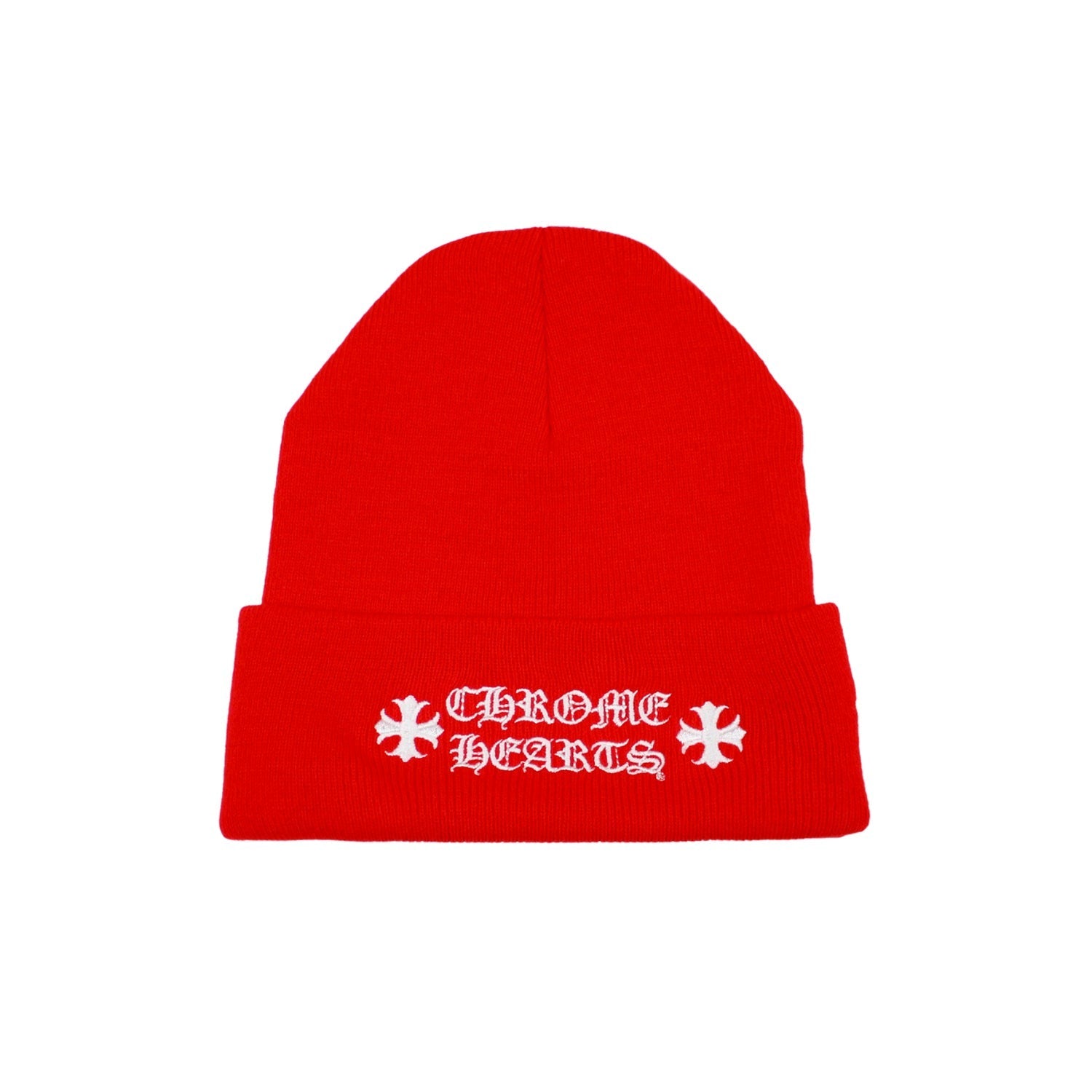 Chrome Hearts Logo Beanie Red - Lucid Soles