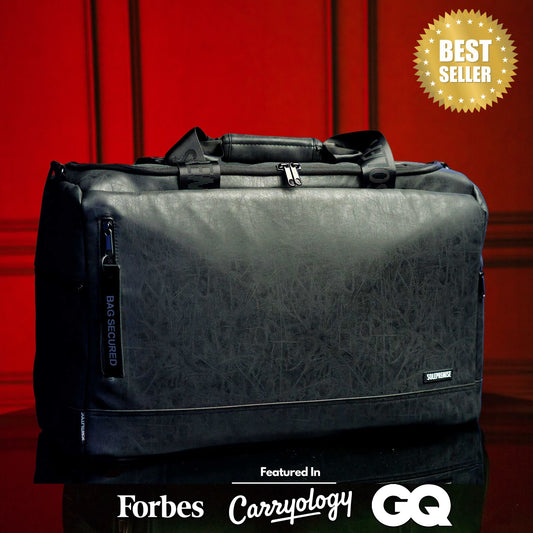 Black Leather Sneaker Duffle - Lucid Soles