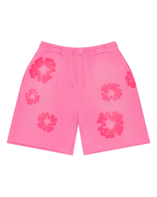 Denim Tears Mono Cotton Wreath Sweat Shorts (Pink)