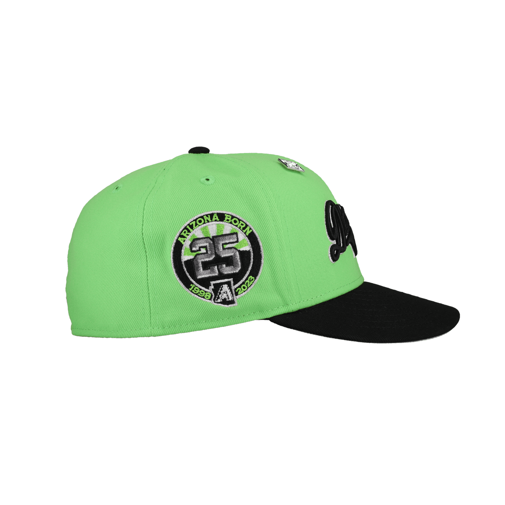 Arizona Diamondbacks 25th Anniversary Lime Metallic 59Fifty Fitted Hat - Lucid Soles