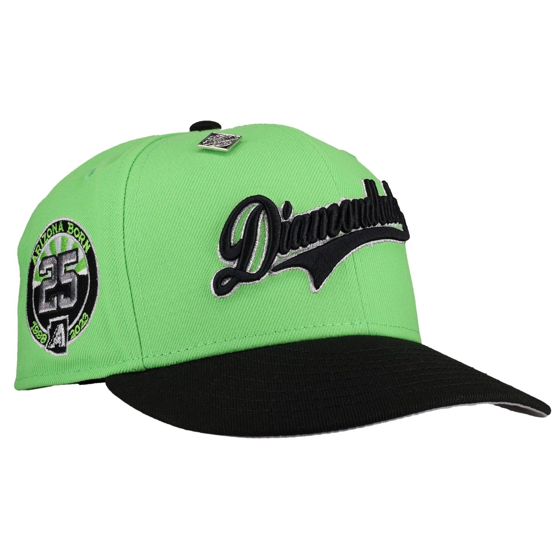Arizona Diamondbacks 25th Anniversary Lime Metallic 59Fifty Fitted Hat - Lucid Soles