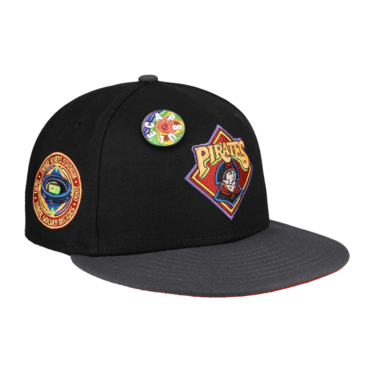 Pittsburgh Pirates Capsule Doppler Radar Collection Three Rivers Stadium Fitted Hat - Lucid Soles