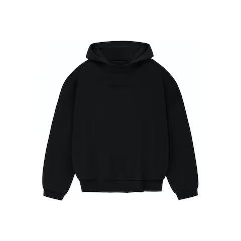Fear of God Essentials Small Chest Logo Hoodie Jet Black - Lucid Soles
