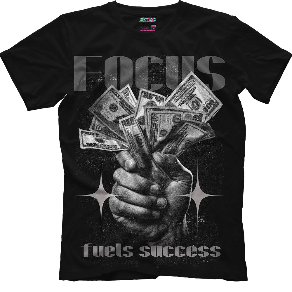 Focus Fuels Success (Air Jordan 4 Black Cat) T-Shirt - Lucid Soles