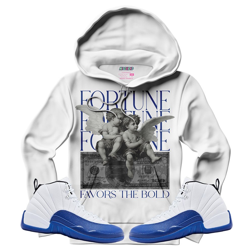 Fortune Favors The Bold (Air Jordan 12 Blueberry) Hoodie - Lucid Soles