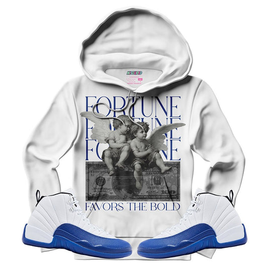 Fortune Favors The Bold (Air Jordan 12 Blueberry) Hoodie - Lucid Soles