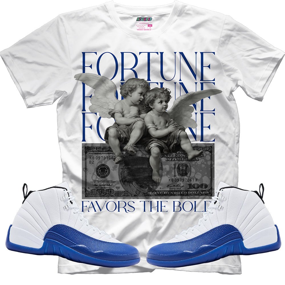 Fortune Favors The Bold (Air Jordan 12 Blueberry) T-Shirt - Lucid Soles