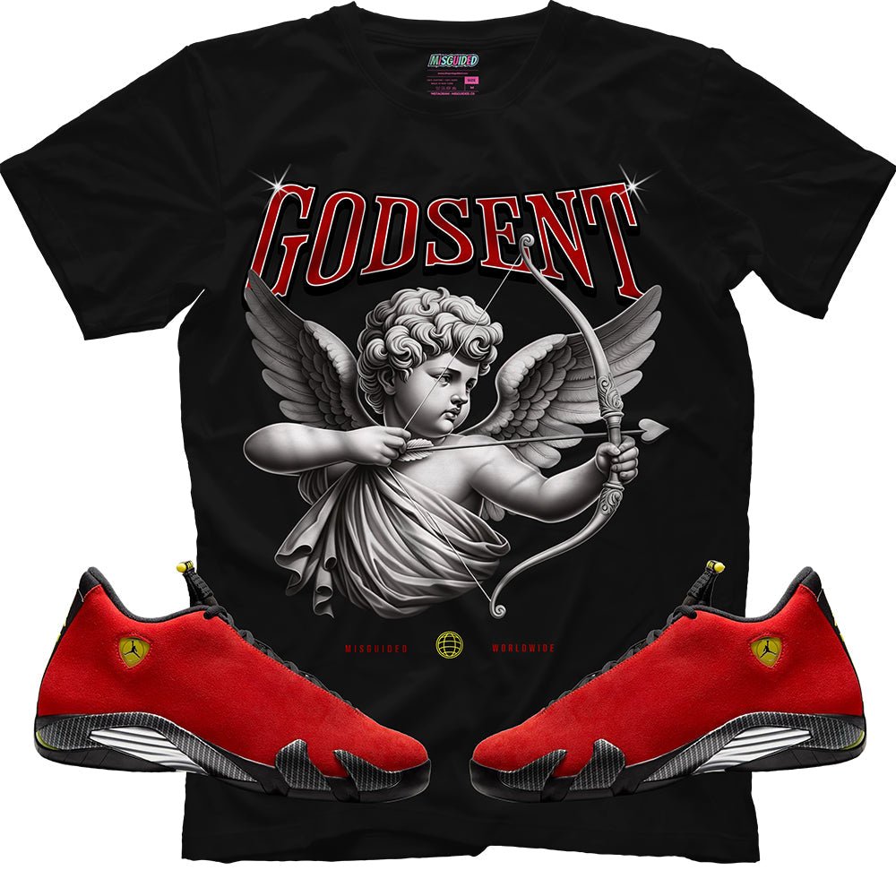 Godsent (Air Jordan 14 Ferrari) T-Shirt - Lucid Soles